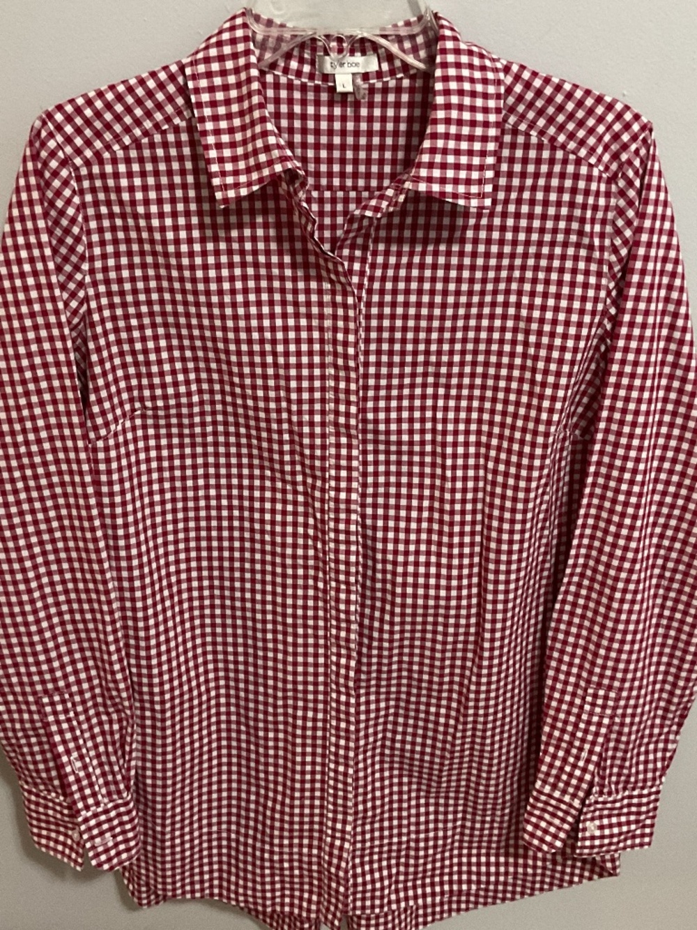 Tyler Boe Sherri Button Down Tunic in Red Gingham, Large